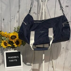 Dolce & Gabbana Navy Blue Men's Gum Tote Bag with Silver Accents Preowned